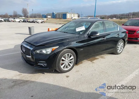 2014 Infiniti Q50 Hybrid Premium из США, поврежденный, VIN JN1AV7AR4EM700781